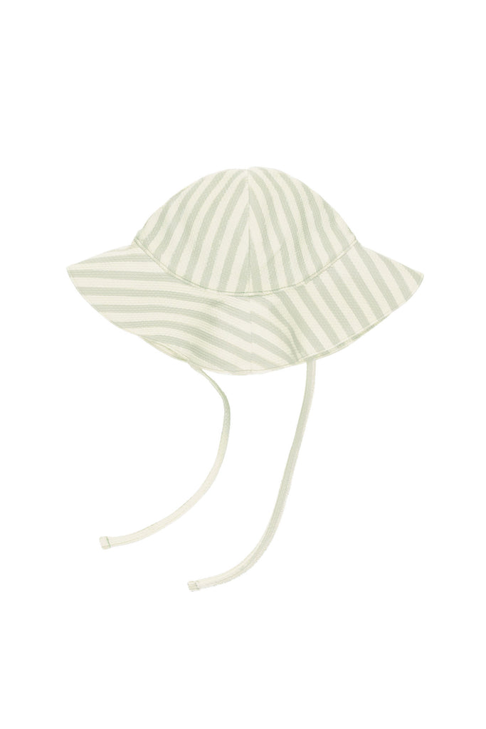 Sun Hat (Mint Stripe) by Quincy Mae