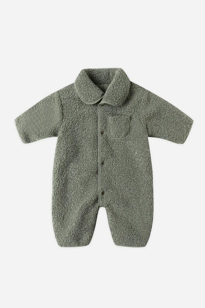 Shearling Jumpsuit (Forest) by Quincy Mae