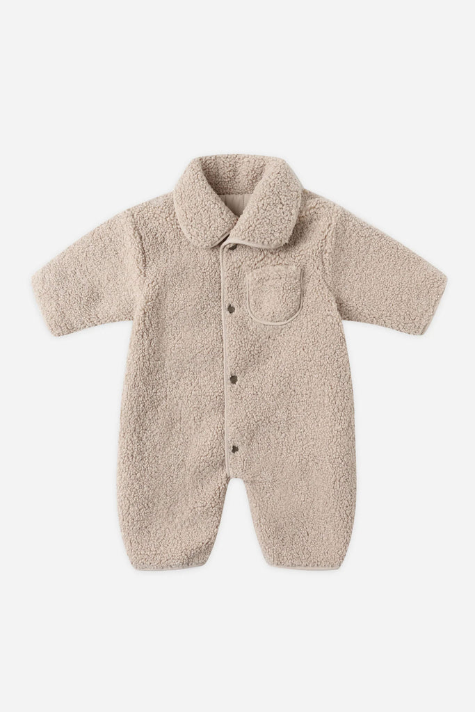 Shearling Jumpsuit (Oat) by Quincy Mae