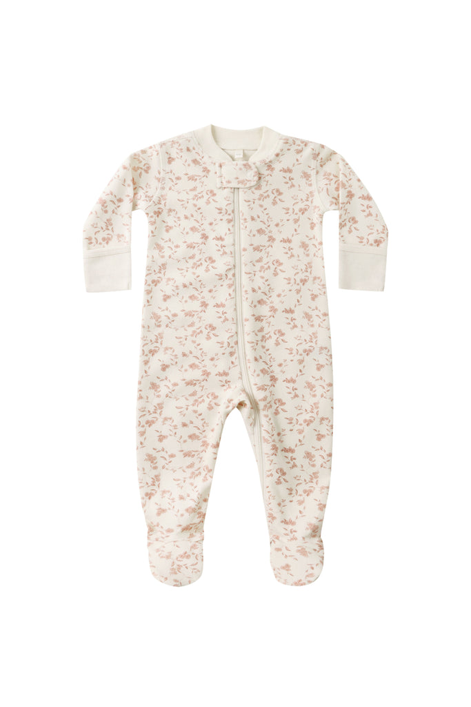 Zip Long Sleeve Sleeper Footie (French Garden) by Quincy Mae