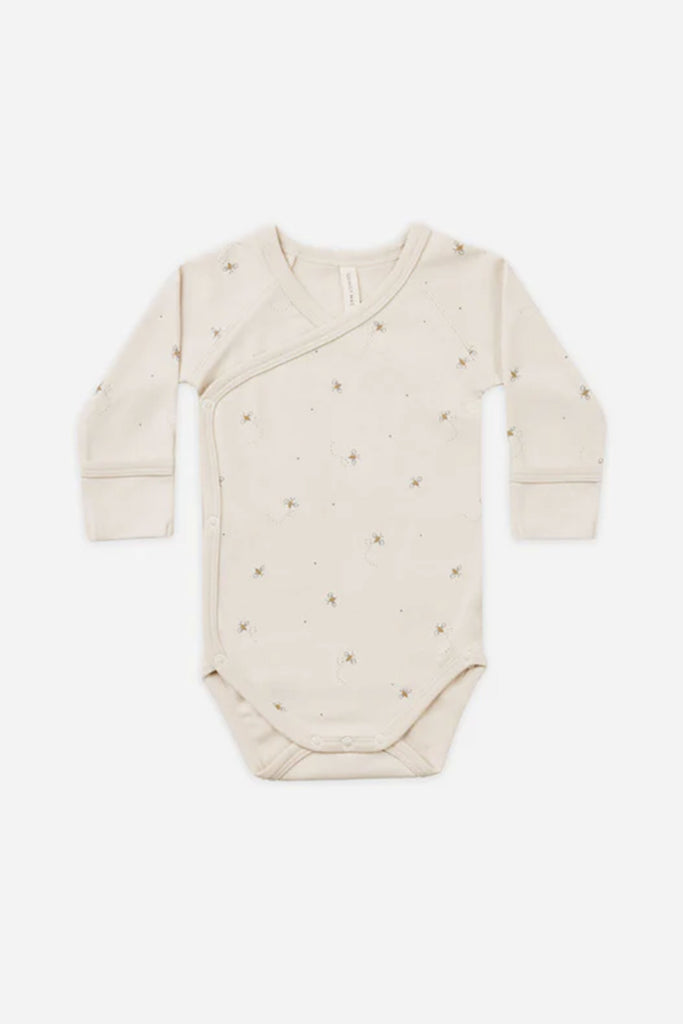 Side Snap Onesie (Bees) by Quincy Mae