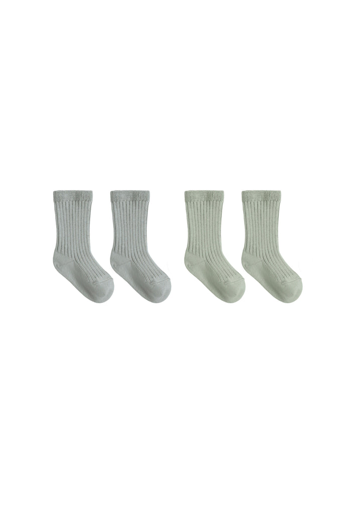 Sock Set (Fern/Steel Blue) by Quincy Mae