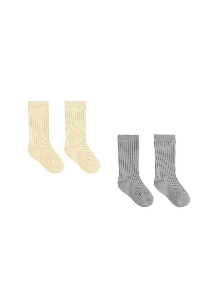 Sock Set (Sky/Yellow) by Quincy Mae