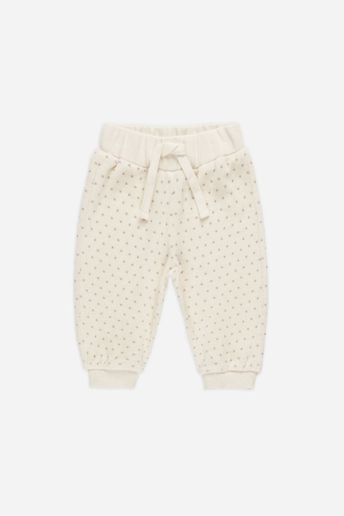 Velour Relaxed Sweatpant (Polka Dots) by Quincy Mae