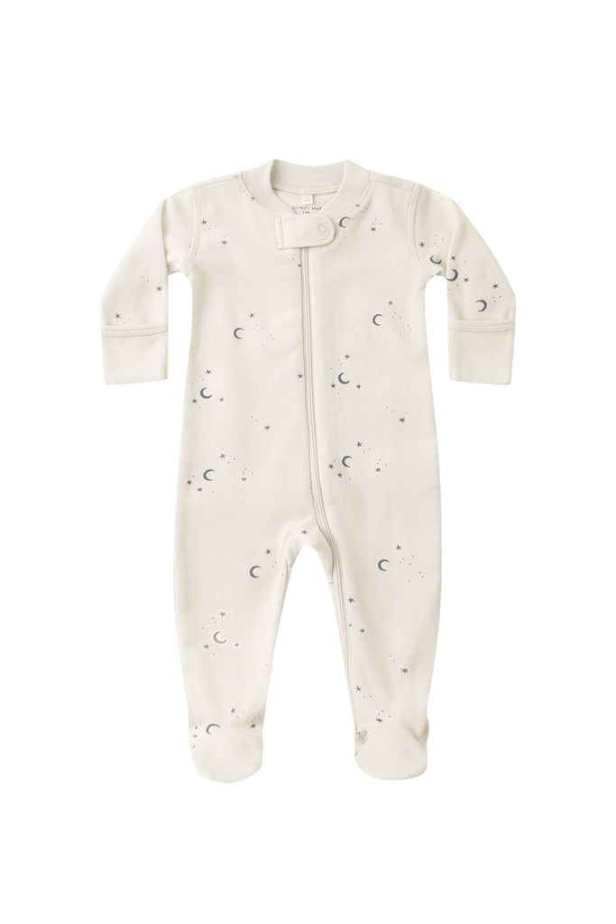 Zip Long Sleeve Sleeper Footie (Moons) by Quincy Mae