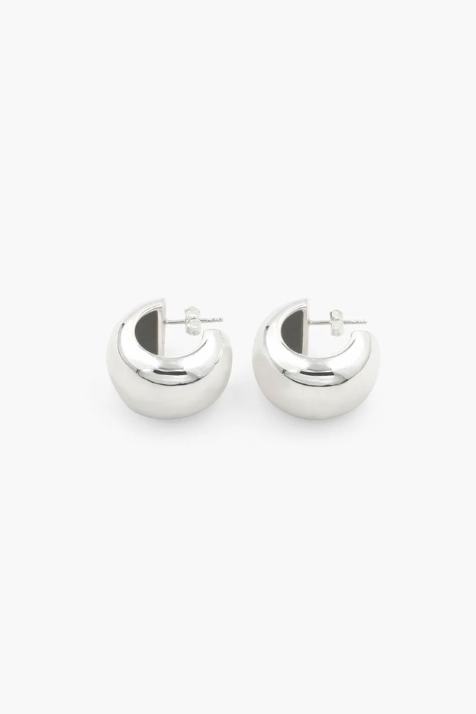 Drop Wide Hoops (Silver) by RAGBAG