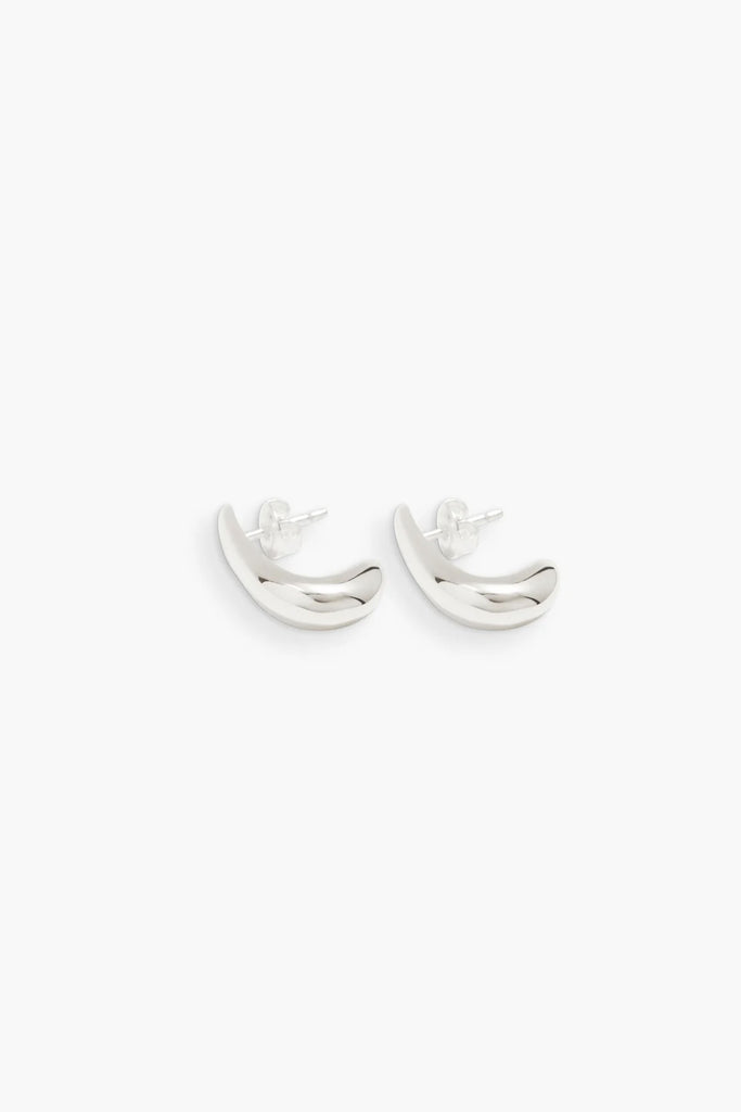 Dualism Sculptural Earrings (Silver) by RAGBAG