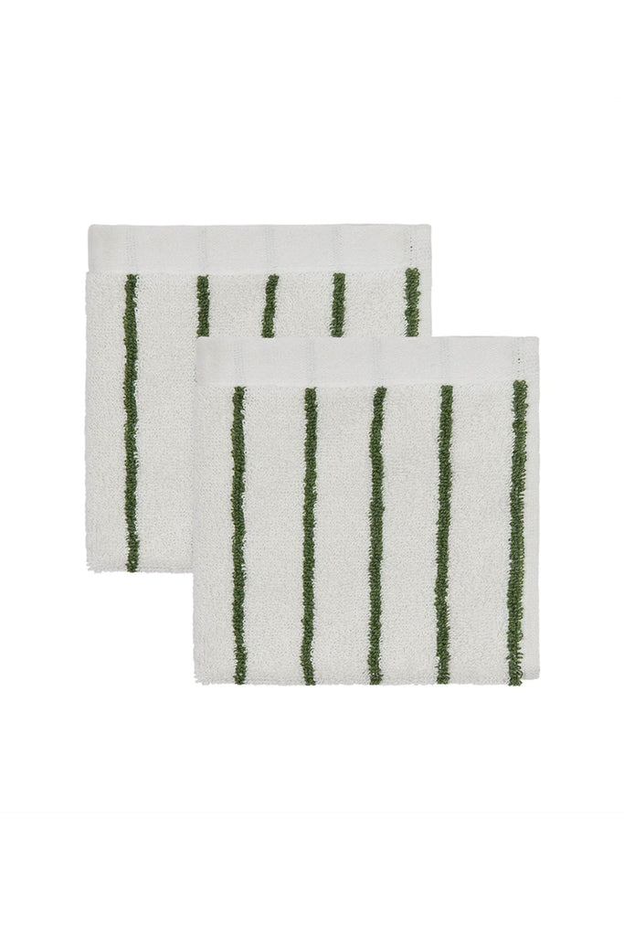 Raita Wash Cloth (Green/Offwhite)