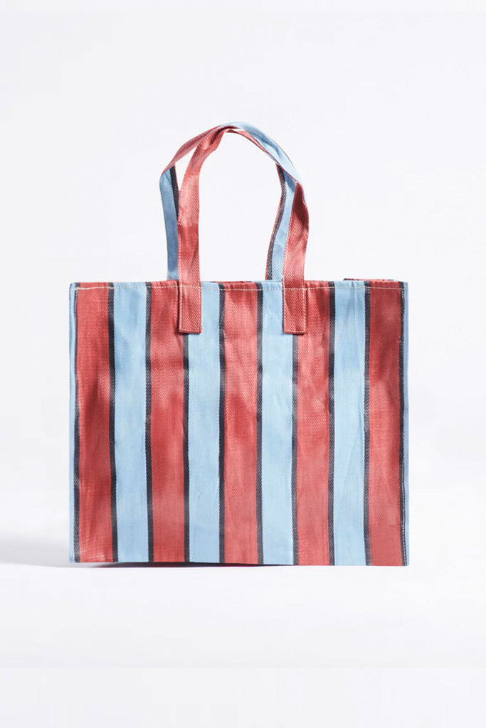 Shoulder Stripe Bag (Large : Red and Blue no. 3)