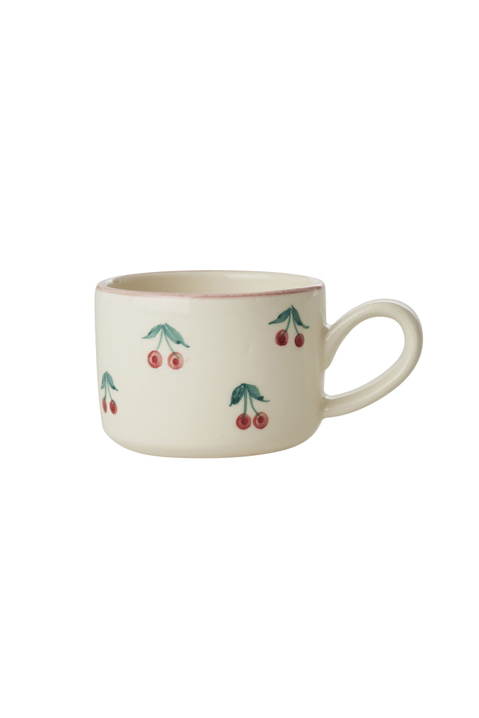 Ceramic Cappuccino Cup (Cherries) by RicebyRice