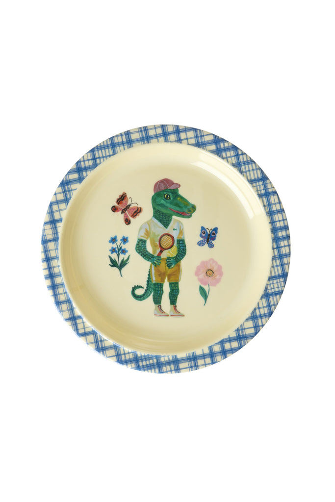 Kids Melamine Plate (Blue) by RicebyRice