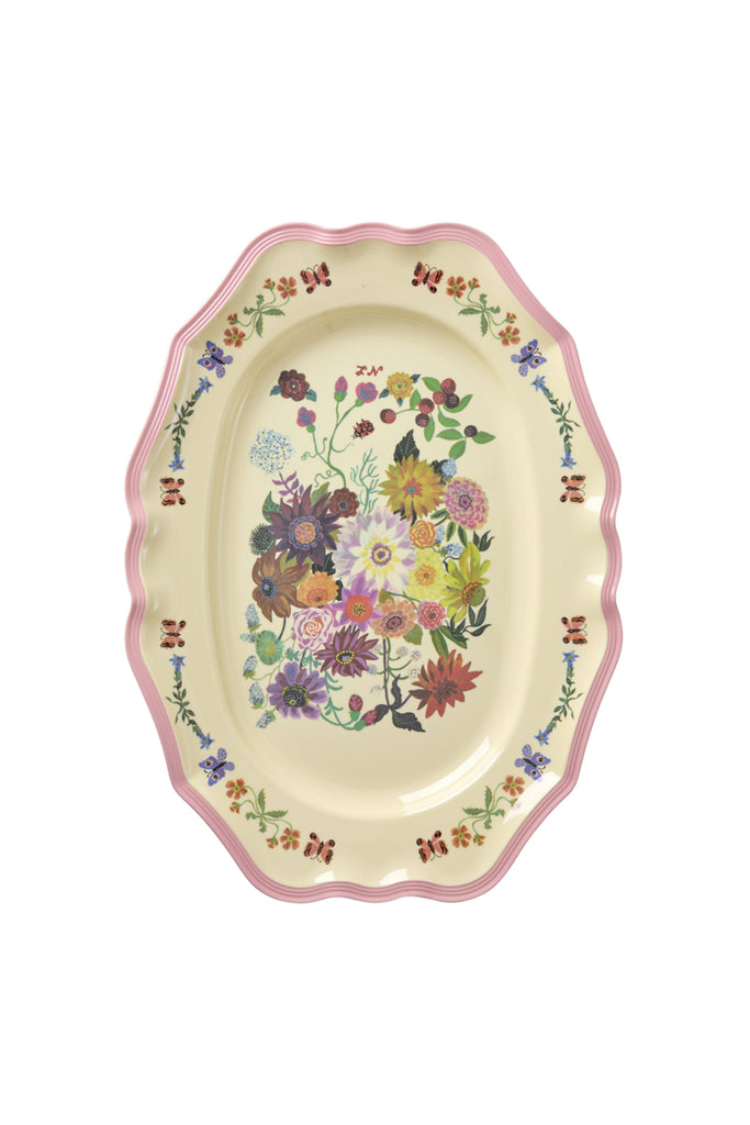 Large Melamine Serving Dish (Pink) by RicebyRice