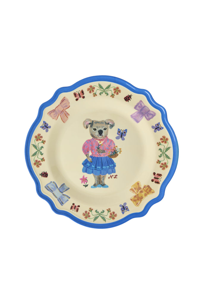 Vintage Melamine Dinner Plate (Blue) by RicebyRice