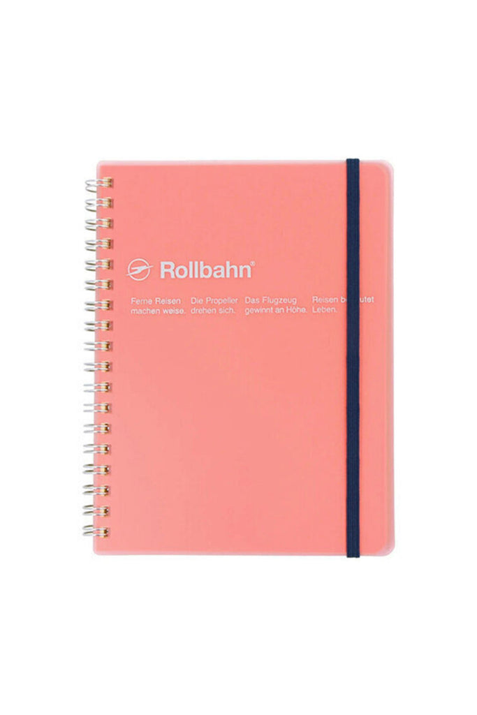 Large Spiral Notebook (Clear Pink) by Rollbahn