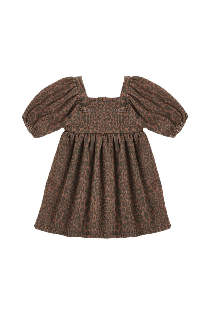 Gretta Babydoll Dress (Leopard) by Rylee + Cru