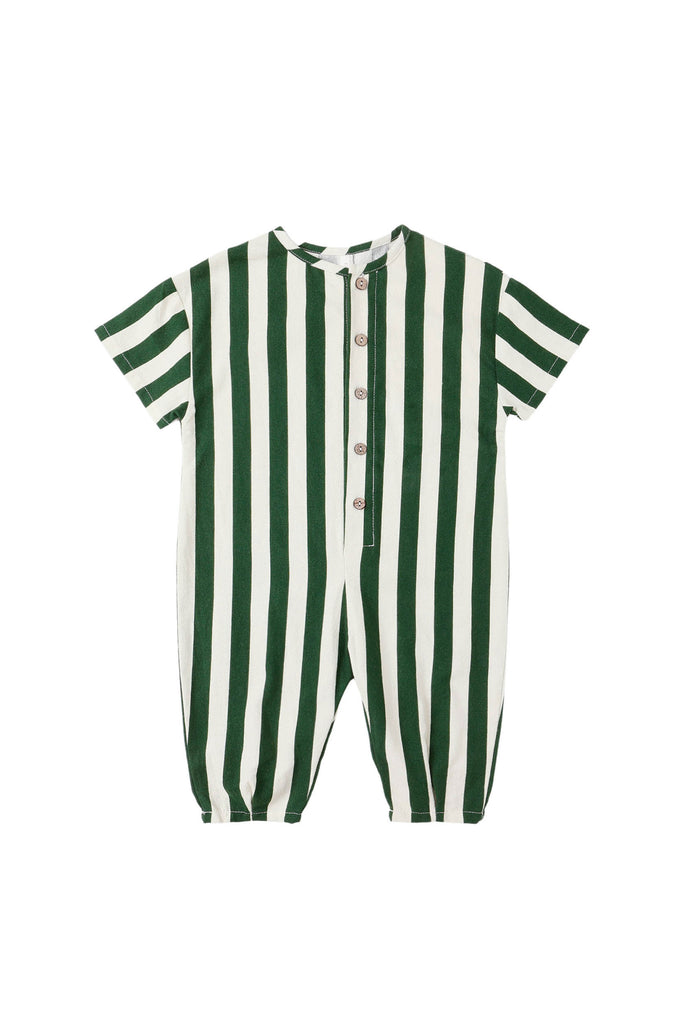 Hayes Jumpsuit (Green Stripe) by Rylee + Cru