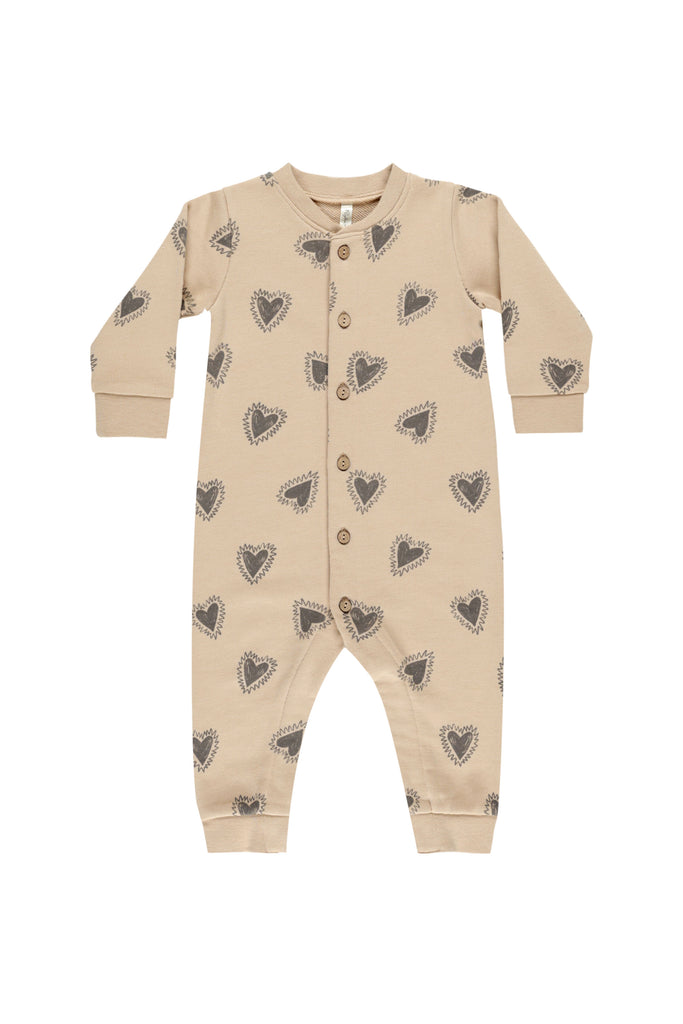 Button Down Jumpsuit (Hearts) by Rylee + Cru