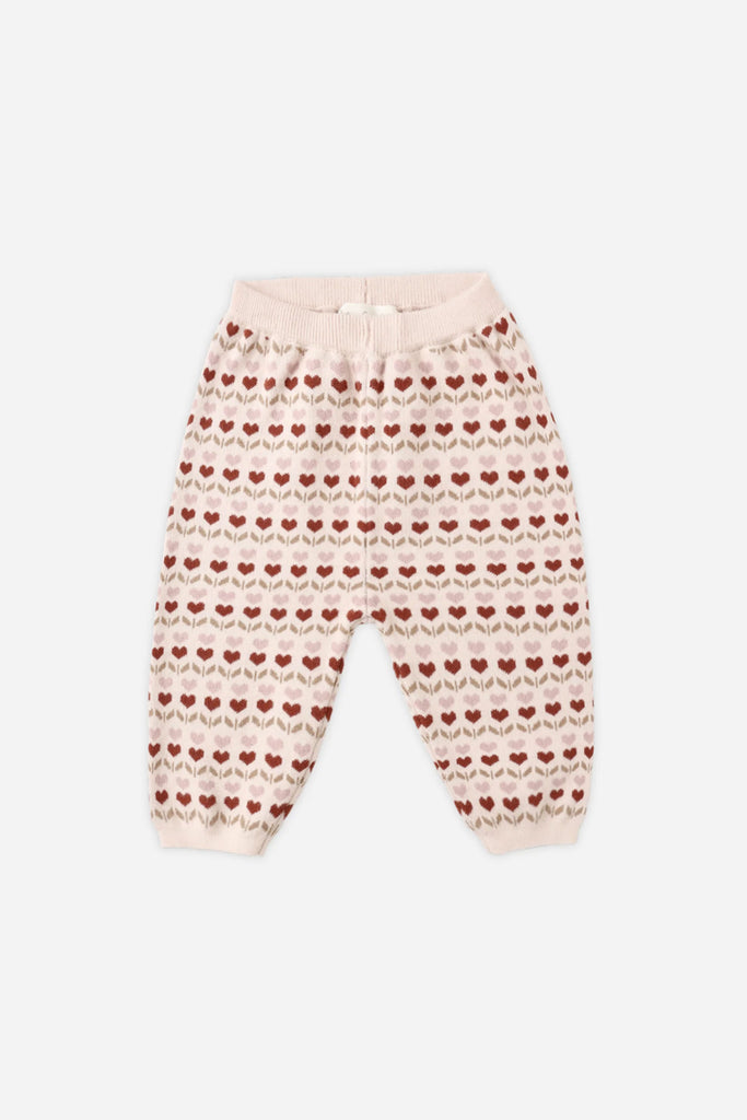 Knit Pant (Ruby Hearts) by Rylee + Cru