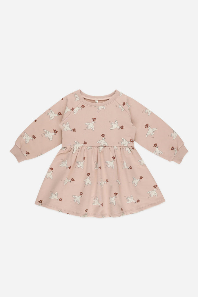 Raglan Dress (Doves) by Rylee + Cru