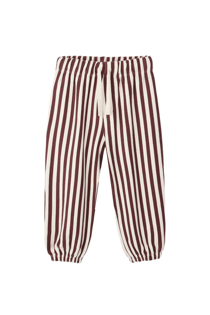 Relaxed Jogger (Burgundy Stripe) by Rylee + Cru
