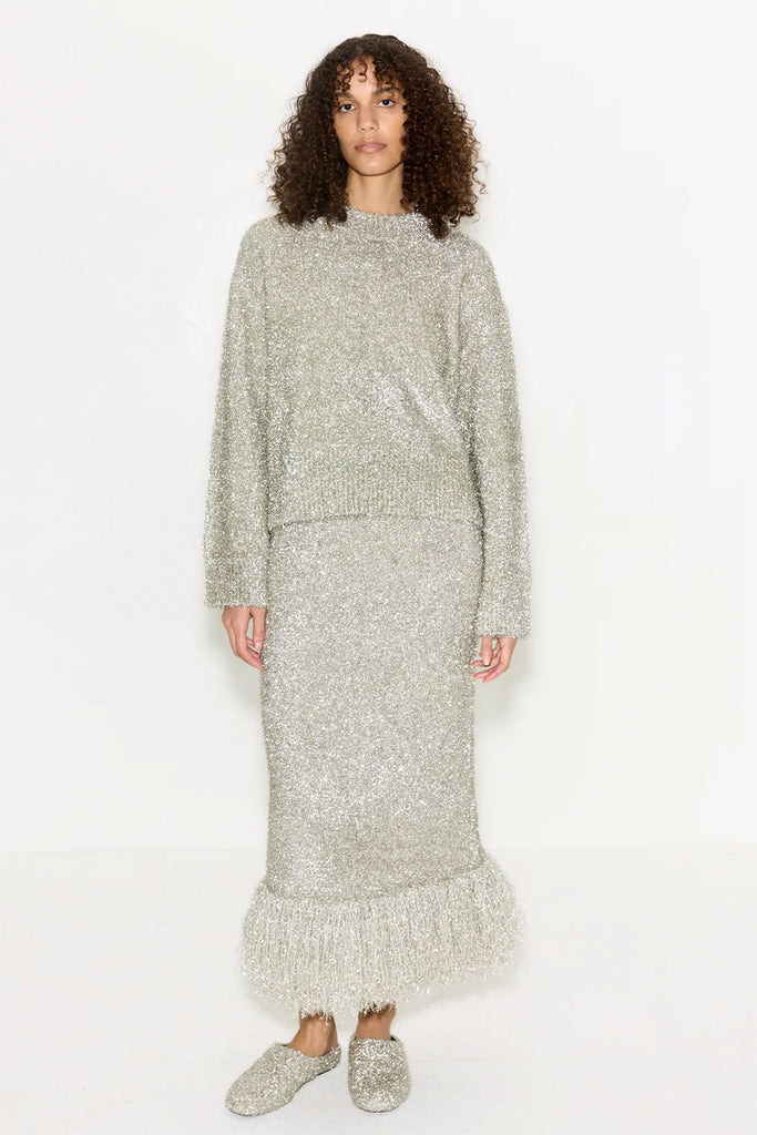 Cher Wool Sweater (Satellite Silver) by Simon Miller