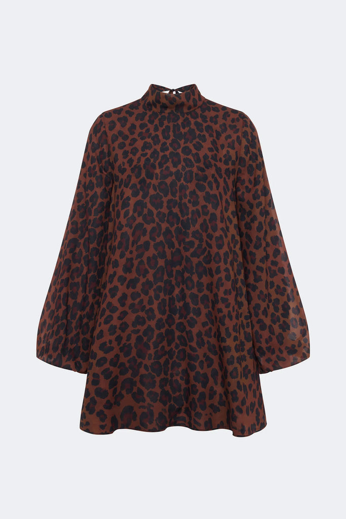 Joplin Chiffon Mini Dress (Leopard) by Simon Miller