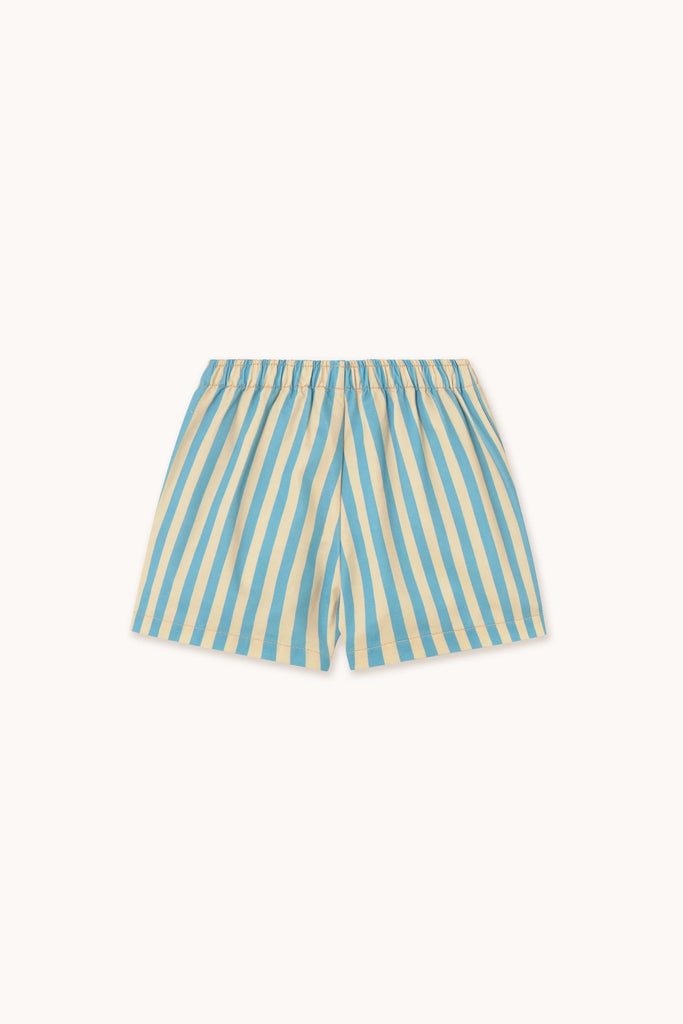 Stripes Blue Shorts (Kids) by Tiny Cottons