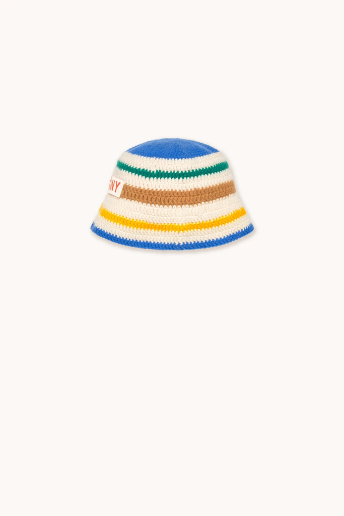 Multicolor Stripes Bucket Hat by Tiny Cottons