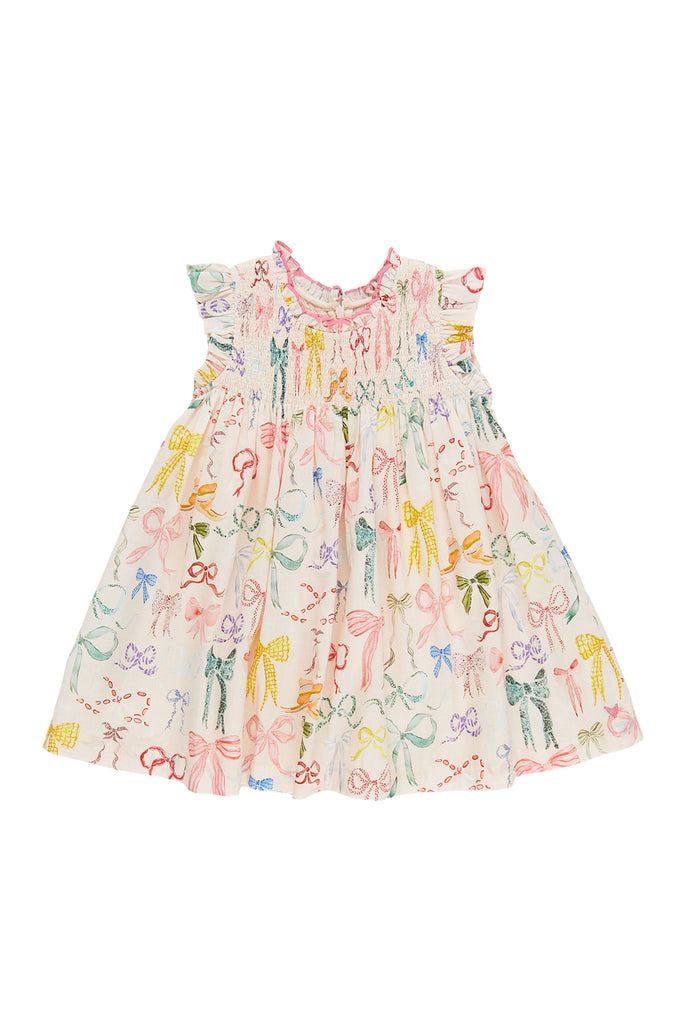 Stevie Dress (Watercolor Bows) by Pink Chicken