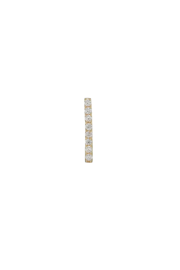 CZ Stick Stud (Solid Gold)