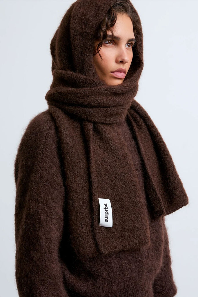 Donna Mohair Scarf (Chocolate Brown) by surprise