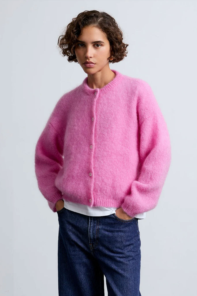Olivia Mohair Cardigan (Pink) by surprise