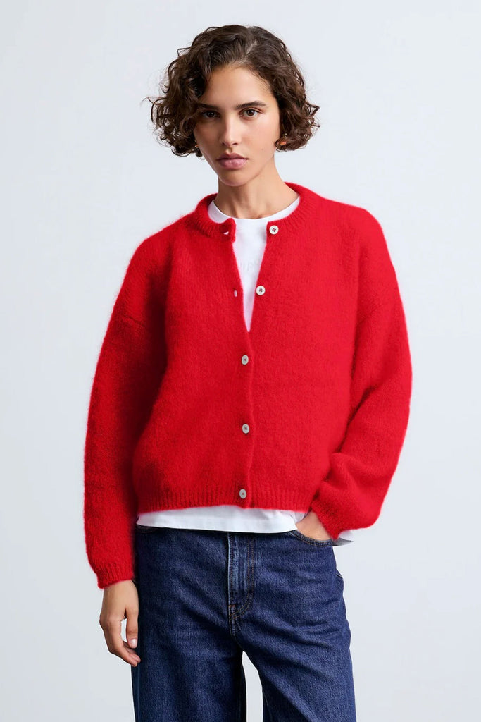 Olivia Mohair Cardigan (Red) by surprise