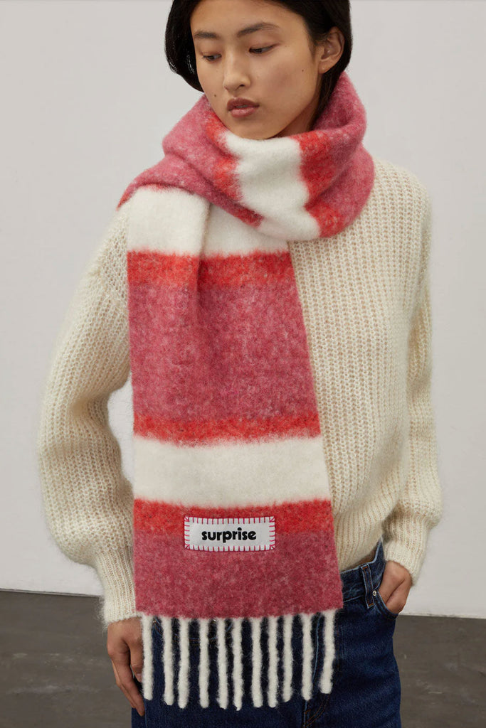 Sofia Alpaca Scarf (Pink) by surprise