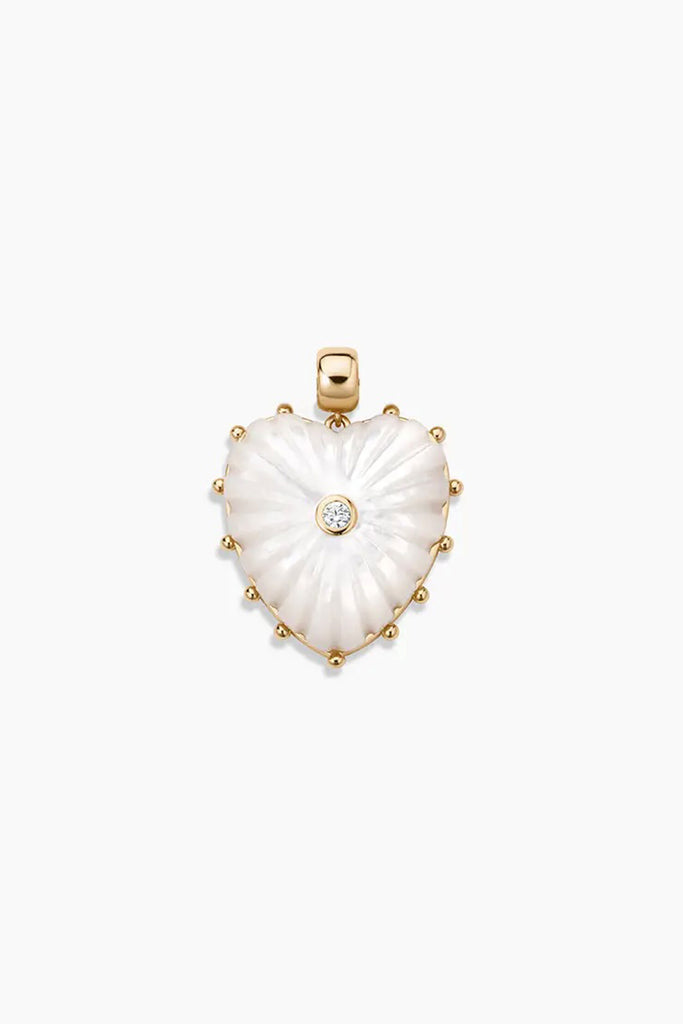 Mother of Pearl Heart Charm by THATCH