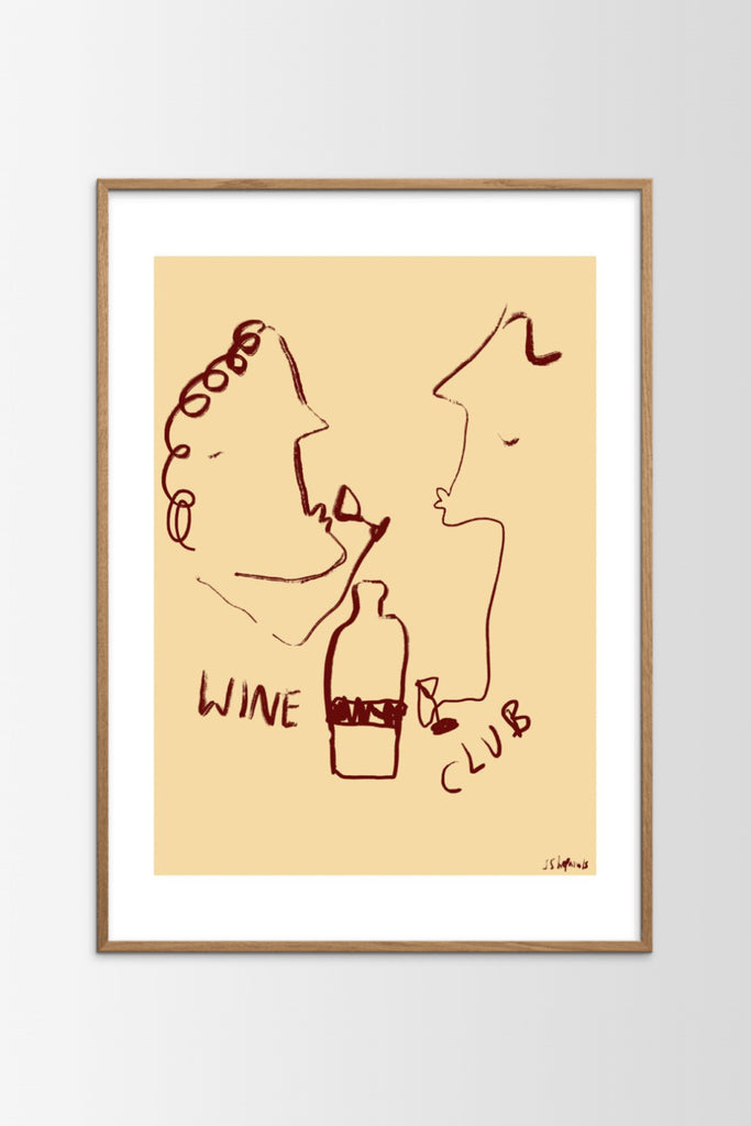 Wine Club Poster by Yo Home