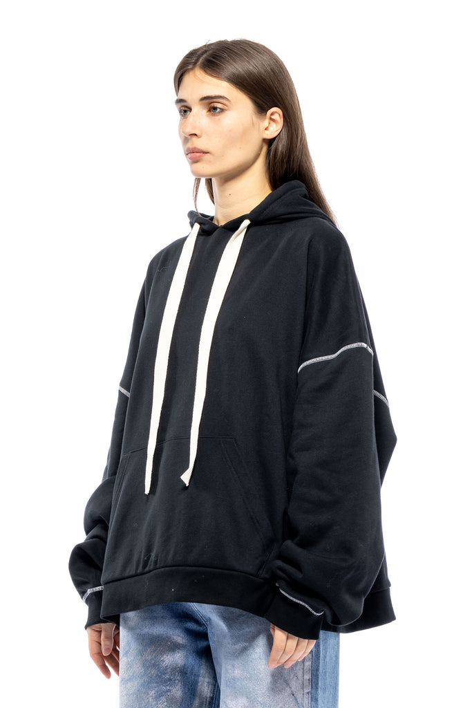 Oversized Wide Hoodie (Black) by Toit Volant