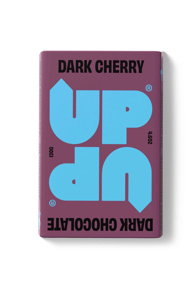 Cherry Dark Chocolate Bar by Up-Up Chocolate