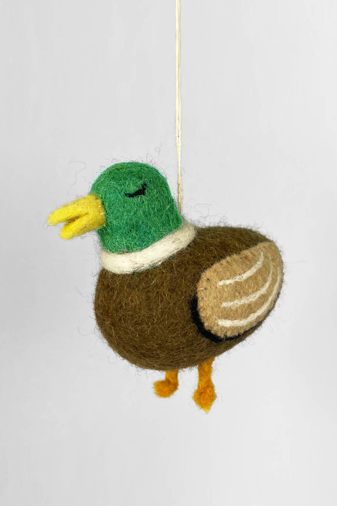 Hanging Felt Ornament (Mallard) by Wrap