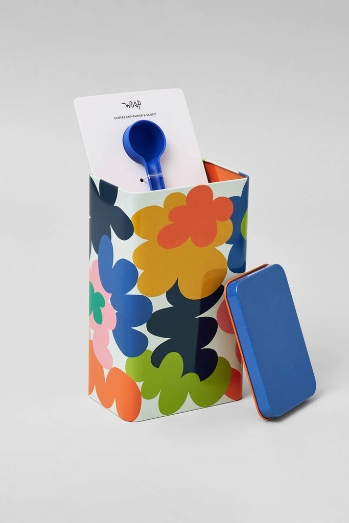 Kitchen Storage Tin (Abstract Flowers) by Wrap