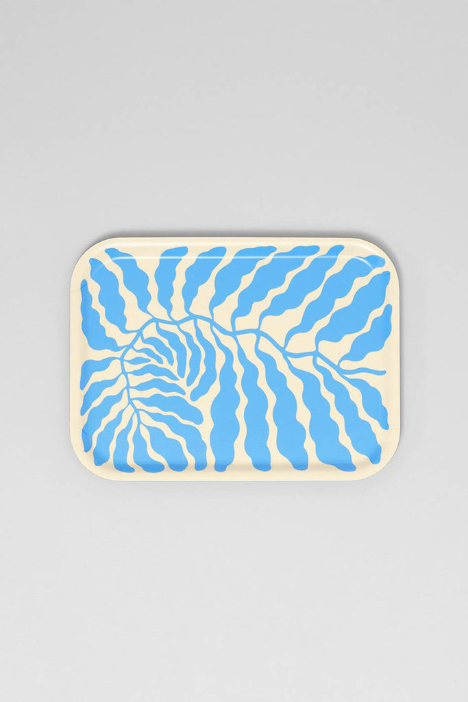 Small Rectangle Birch Serving Tray (Sky Blue) by Wrap