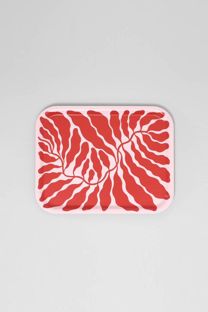 Small Rectangle Birch Serving Tray (Red) by Wrap