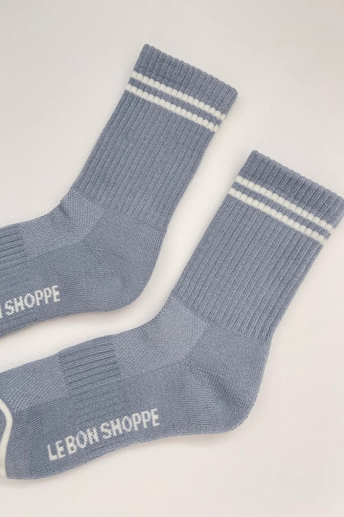 Boyfriend Socks (Blue Grey) by Le Bon Shoppe