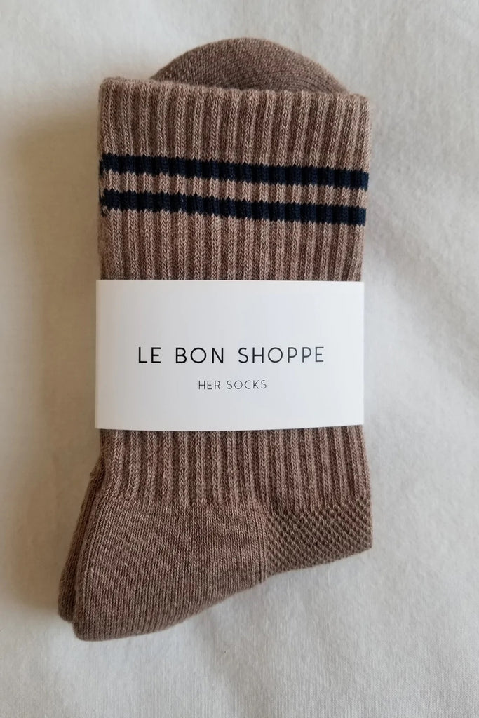 Boyfriend Socks (Cocoa) by Le Bon Shoppe