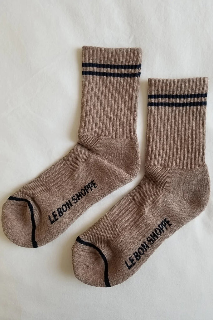 Boyfriend Socks (Cocoa) by Le Bon Shoppe