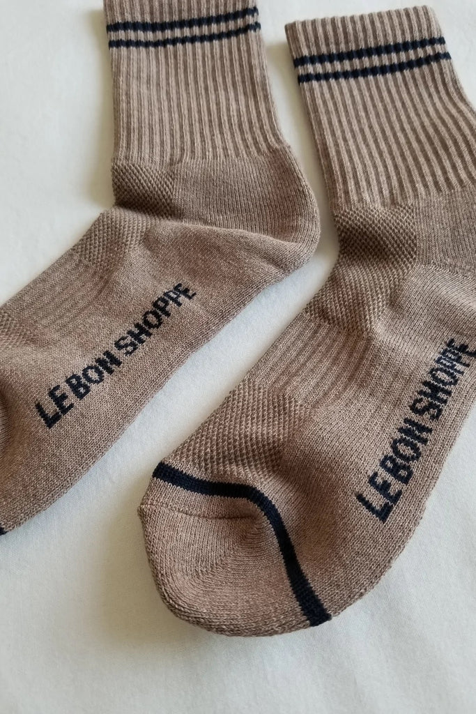 Boyfriend Socks (Cocoa) by Le Bon Shoppe