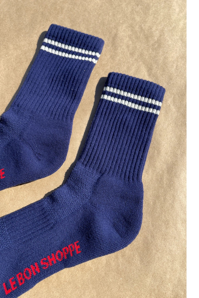 Boyfriend Socks (Navy) by Le Bon Shoppe