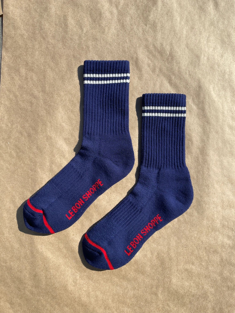 Boyfriend Socks (Navy) by Le Bon Shoppe