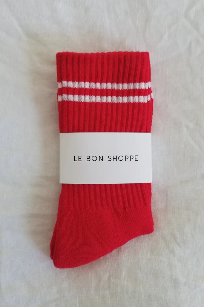 Boyfriend Socks (Red) by Le Bon Shoppe