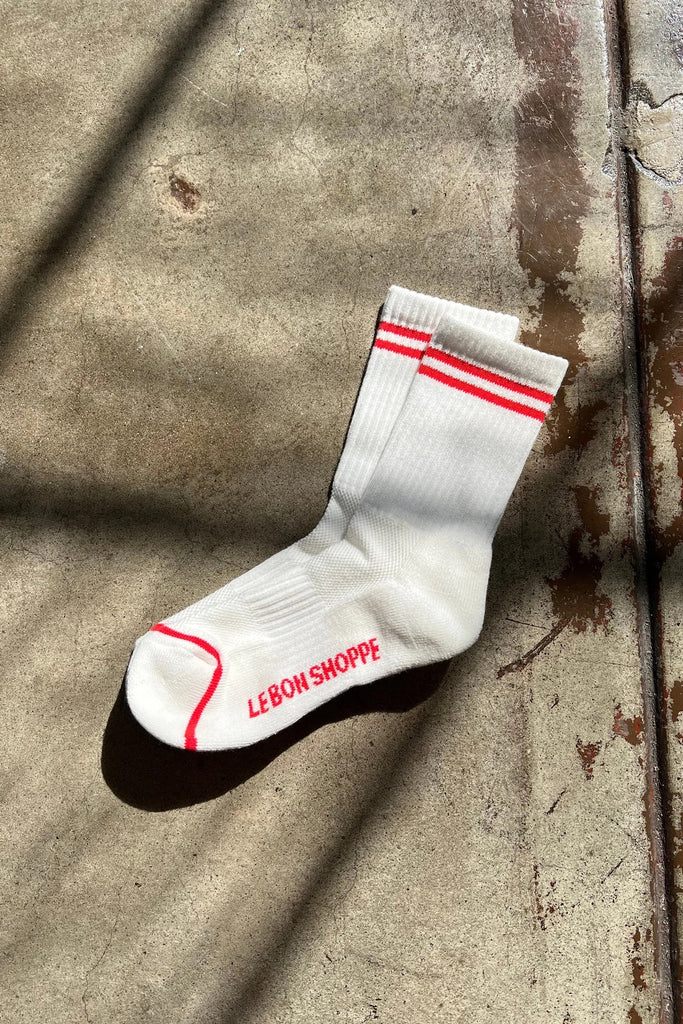 Boyfriend Socks (Clean White)